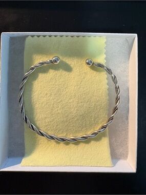 Silver-Tone Twisted Cuff Bracelet - Women Jewelry